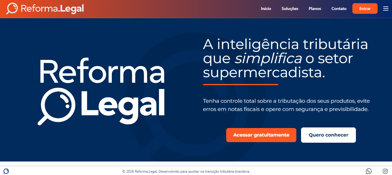 Capa do projeto Reforma Legal